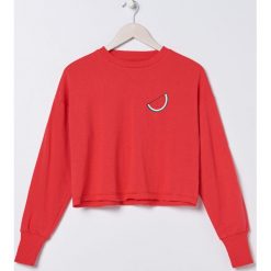 Bluza typu crop - Pomarańczowy. Pomarańczowe bluzy damskie Sinsay, s, bez wzorów, bez rękawów, bez kaptura. W wyprzedaży za 19,99 zł.