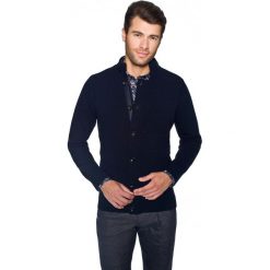 Sweter hollins kr granatowy. Niebieskie swetry męskie Recman, m, bez wzorów, z wełny, ze stójką, bez kaptura. Za 229,00 zł.