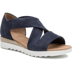 Espadryle GABOR - 22.711.36 Navy (Jute). Niebieskie espadryle damskie Gabor, bez wzorów, ze skóry, bez obcasa. W wyprzedaży za 319,00 zł.