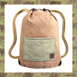 WILD ANIMALS & BROWN dwustronny plecak SACK IT. Brązowe plecaki męskie Pakamera, bez wzorów. Za 165,00 zł.
