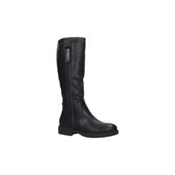 Kozaki Sergio Leone Czarne kozaki z ozdobnym suwakiem KZ282. Czarne buty zimowe damskie marki Sergio Leone. Za 148,99 zł.