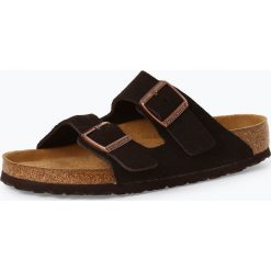 Birkenstock - Sandały damskie ze skóry – Arizona BS, brązowy. Pomarańczowe sandały damskie Birkenstock, bez wzorów, ze skóry, klasyczne, bez obcasa, bez zapięcia. Za 329,95 zł.