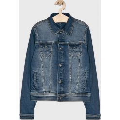 Pepe Jeans - Kurtka dziecięca New Berry 152-180 cm. Niebieskie kurtki dziewczęce Pepe Jeans, bez wzorów, z elastanu, krótkie, bez kaptura. W wyprzedaży za 259,90 zł.