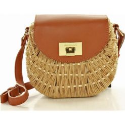 MONNARI Koszyk torebka pleciona camel z beżem. Brązowe torebki klasyczne damskie marki Monnari, na plażę, w paski, z jeansu, retro, małe, bez dodatków. Za 187,00 zł.