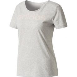 Adidas Koszulka Special Linear Medium Grey Heather M. Brązowe bluzki sportowe damskie marki Adidas, m, z bawełny, z klasycznym kołnierzykiem. Za 79,00 zł.