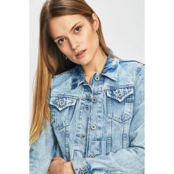 Pepe Jeans - Kurtka jeansowa. Niebieskie kurtki damskie Pepe Jeans, xs, bez wzorów, z bawełny, krótkie. W wyprzedaży za 249,90 zł.