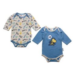 Gelati Body Chłopięce Dinosaur 2 Szt. 50/56 Beżowo-Niebieskie. Brązowe body niemowlęce marki Gelati, z długim rękawem. W wyprzedaży za 55,00 zł.