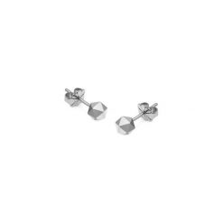 Kolczyki damskie: KOLCZYKI ICOSAHEDRON STUD EARRINGS – SREBRO