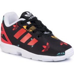 Buty adidas - Zx Flux El I FV3107 Cblack/Lusred/Ftwwht. Czarne półbuty dziewczęce Adidas, bez zapięcia. Za 179,00 zł.