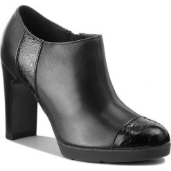 Półbuty GEOX - D Anny H. D D84AED 08554 C9999 Black. Czarne creepersy damskie Geox, z materiału, eleganckie, na obcasie. Za 559,00 zł.