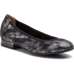 Baleriny CAPRICE - 9-22160-22 Black Rept.Mul 014. Szare baleriny damskie Caprice, bez wzorów, ze skóry, klasyczne, bez obcasa, na płaskiej podeszwie. Za 239,90 zł.