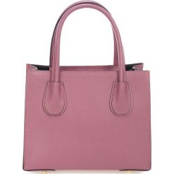 Torebki klasyczne damskie: Skórzana torebka w kolorze brudnego różu – 30 x 23 x 11 cm