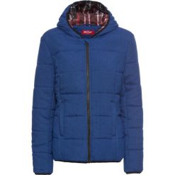 Kurtka pikowana na podszewce w kratę bonprix niebieski melanż. Niebieskie kurtki damskie bonprix, bez wzorów. Za 59,99 zł.