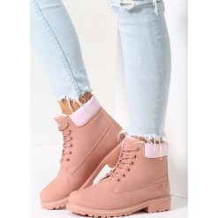 Buty zimowe damskie: Ciemnoróżowe Traperki Small Ice
