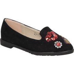 Lordsy z cekinami Casu ZJ113. Czarne lordsy damskie Casu. Za 39,99 zł.