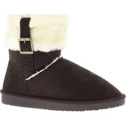 Buty zimowe damskie: Zimowe botki „Afton” w kolorze ciemnobrązowym