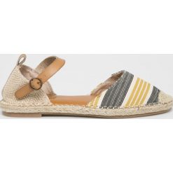 Roxy - Espadryle. Brązowe espadryle damskie Roxy, bez wzorów, z gumy, bez obcasa, na obcasie. W wyprzedaży za 129,90 zł.