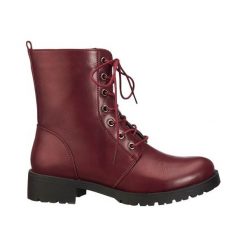 Cellbes Buty Jacinta burgundowy female czerwony 38. Czerwone botki damskie Cellbes, ze skóry, eleganckie, bez obcasa, na sznurówki. Za 279,00 zł.