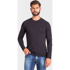 LONGSLEEVE TRUSSARDI JEANS. Czarne bluzy męskie Trussardi Jeans, s, z nadrukiem, z elastanu, z okrągłym kołnierzem, bez rękawów, bez kaptura. Za 189,00 zł.