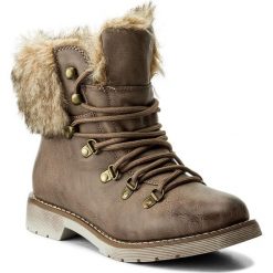 Botki JENNY FAIRY - WS688A-1 Khaki. Brązowe botki damskie skórzane marki Jenny Fairy. Za 129,99 zł.