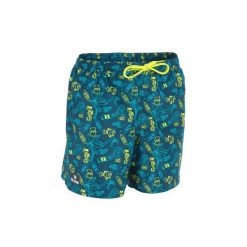Spodenki surfing krótkie BBS 100 Beach dla dzieci. Niebieskie spodenki chłopięce OLAIAN, bez wzorów, z poliesteru, z krótkim rękawem. W wyprzedaży za 19,99 zł.