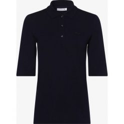 Lacoste - Damska koszulka polo, niebieski. Niebieskie koszulki damskie polo Lacoste, bez wzorów, z bawełny, polo, bez rękawów, bez kaptura. Za 429,95 zł.
