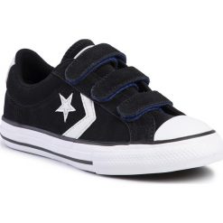 Trampki CONVERSE - Star Player EV 3V OX 665258C Black/Blue/Vintage White. Czarne trampki chłopięce Converse, bez wzorów, ze skóry, retro, na rzepy. W wyprzedaży za 159,00 zł.