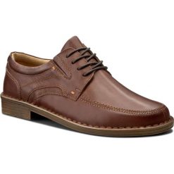 Półbuty LASOCKI FOR MEN - MI07-A510-366-01A Brązowy Ciemny. Pomarańczowe buty wizytowe męskie Lasocki For Men, ze skóry, bez zapięcia. Za 189,99 zł.