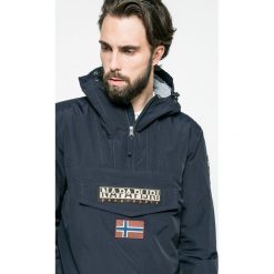 Napapijri - Kurtka. Niebieskie płaszcze męskie marki Napapijri, xl, bez wzorów, z poliesteru, krótkie, z kapturem. W wyprzedaży za 449,90 zł.