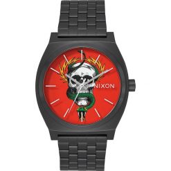 Zegarek kwarcowy "Time Teller" w kolorze czerwono-czarnym. Czarne, analogowe zegarki męskie Nixon, ze stali. W wyprzedaży za 179,95 zł.