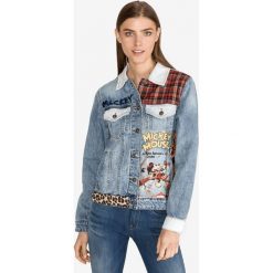 Desigual Mickey Kurtka Niebieski. Niebieskie kurtki damskie Desigual, na wiosnę, l, z haftami, z bawełny. Za 757,95 zł.