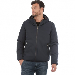 Kurtka zimowa w kolorze granatowym. Niebieskie kurtki męskie skórzane marki Snowie Collection, na zimę, m. W wyprzedaży za 227,95 zł.