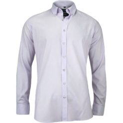 Męska, Taliowana Koszula Slim-Fit, Długi Rękaw - 100% BAWEŁNA- Biała KSDWCHIAOM5C03C. Białe koszule męskie Chiao, m, z bawełny, eleganckie. W wyprzedaży za 79,00 zł.