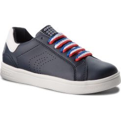 Sneakersy GEOX - J Djrock B. C J825VC 043BC C4211 S Navy/White. Niebieskie trampki chłopięce Geox, bez wzorów, ze skóry ekologicznej, na sznurówki. W wyprzedaży za 169,00 zł.