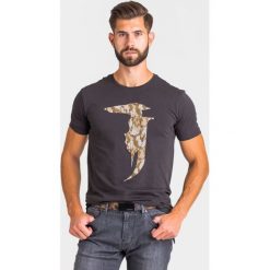 T-SHIRT TRUSSARDI JEANS. Czarne t-shirty męskie Trussardi Jeans, xl, z nadrukiem, z bawełny, z okrągłym kołnierzem. Za 239,00 zł.