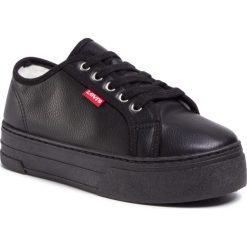 Tenisówki LEVI'S - Tijuana 230704-1794-59 Regular Black. Czarne półbuty damskie bez wzorów, z gumy, bez obcasa, na obcasie, bez zapięcia. W wyprzedaży za 179,00 zł.