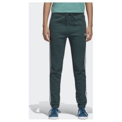 Spodnie dresowe damskie: Adidas Spodnie damskie dresowe z mankietem zielone r. 32 (CE5608)