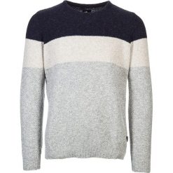 Golfy męskie: Sweter w kolorze granatowo-szarym