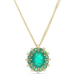 Wyjątkowy Naszyjnik - złoto 750, Brylant 0,22ct,kryształ górski. Żółte naszyjniki męskie z kryształem, złote. Za 26790,00 zł.