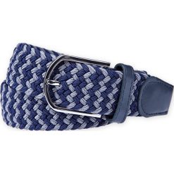 Pasek Granatowo-Szary Braid. Szare paski męskie LANCERTO, w paski, z bawełny, sportowe. Za 89,90 zł.