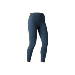 Legginsy slim Gym & Pilates 900 damskie. Niebieskie legginsy sportowe damskie DOMYOS, l, z bawełny. Za 64,99 zł.