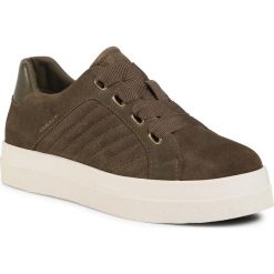 Sneakersy GANT - Avona 21533832 Dark Olive G710. Zielone półbuty damskie GANT, na co dzień, bez wzorów, ze skóry, bez obcasa, bez zapięcia. Za 429,00 zł.
