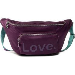 Saszetka nerka DESIGUAL - 20SAXA60 3016. Fioletowe nerki damskie Desigual, bez wzorów, z materiału, bez dodatków. Za 249,00 zł.
