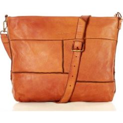 MARCO MAZZINI Torebka skórzana vintage duża listonoszka A4 pelle lavata brąz camel. Brązowe listonoszki damskie MAZZINI, do pracy, w paski, ze skóry, sportowe, duże, bez dodatków. Za 419,00 zł.