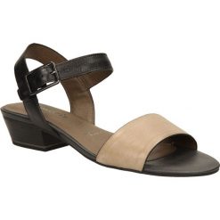 Sandały tamaris 1-28204-24. Brązowe sandały damskie Tamaris, bez wzorów, ze skóry, eleganckie, bez obcasa, bez zapięcia. W wyprzedaży za 118,99 zł.
