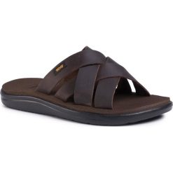 Klapki TEVA - Voya Slide Leather 1102515 Cara. Pomarańczowe klapki męskie Teva, ze skóry ekologicznej, bez zapięcia. Za 189,00 zł.