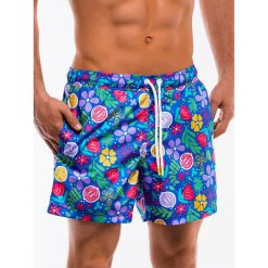Kąpielówki męskie W142 - niebieskie. Niebieskie kąpielówki męskie Ombre Clothing, m, bez wzorów. Za 24,99 zł.