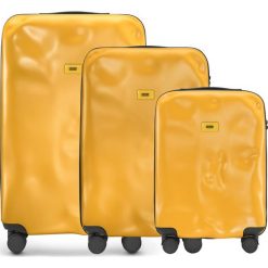 Walizki Icon w zestawie 3 el. matowy żółty. Żółte walizki Crash Baggage, bez wzorów, z tkaniny, wakacyjne. Za 2994,00 zł.