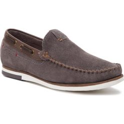 Mokasyny WRANGLER - Sharky WM91080A Mud Grey 112. Szare mokasyny męskie marki Wrangler, na co dzień, bez wzorów, ze skóry, eleganckie, bez zapięcia. Za 299,00 zł.