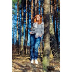 Lnina koszula damska POPIEL. Koszule damskie Pakamera, bez wzorów, klasyczne, ze stójką, bez rękawów. Za 199,00 zł.